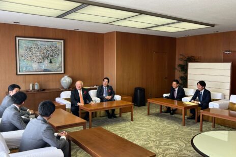 山口県議会スポーツ応援議員連盟 柳居会長を表敬訪問しました。