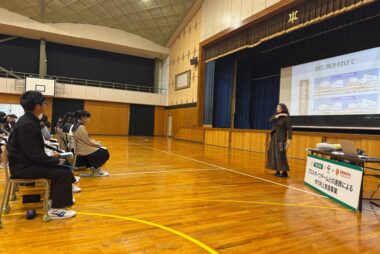 12/17『プロスポーツチームとの連携による体力向上推進事業』長門市立深川中学校にて健康教室を開催しました！