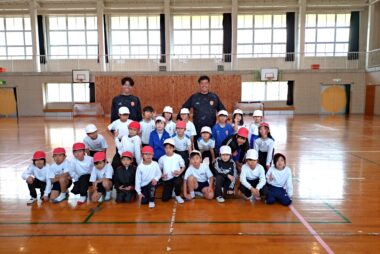 1/28『プロスポーツチームとの連携による体力向上推進事業』美祢市立美東小学校にて出前教室を開催しました！